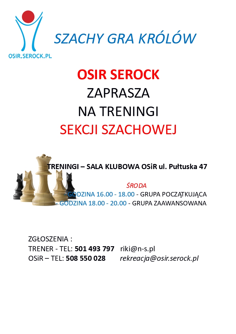 Plakat sekcja szachy