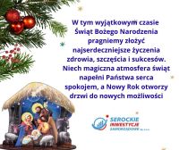 W tym wyjątkowym czasie Świąt Bożego Narodzenia pragniemy złożyć najserdeczniejsze życzenia zdrowia, szczęścia i sukcesów...