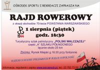 RAJD ROWEROWY z okazji obchodów 70-lecia Powstania Warszawskiego