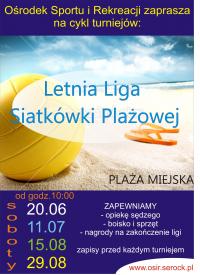Zapraszamy na II spotkanie Letniej Ligi Siatkówki Plażowej - 11 lipca g.10:00